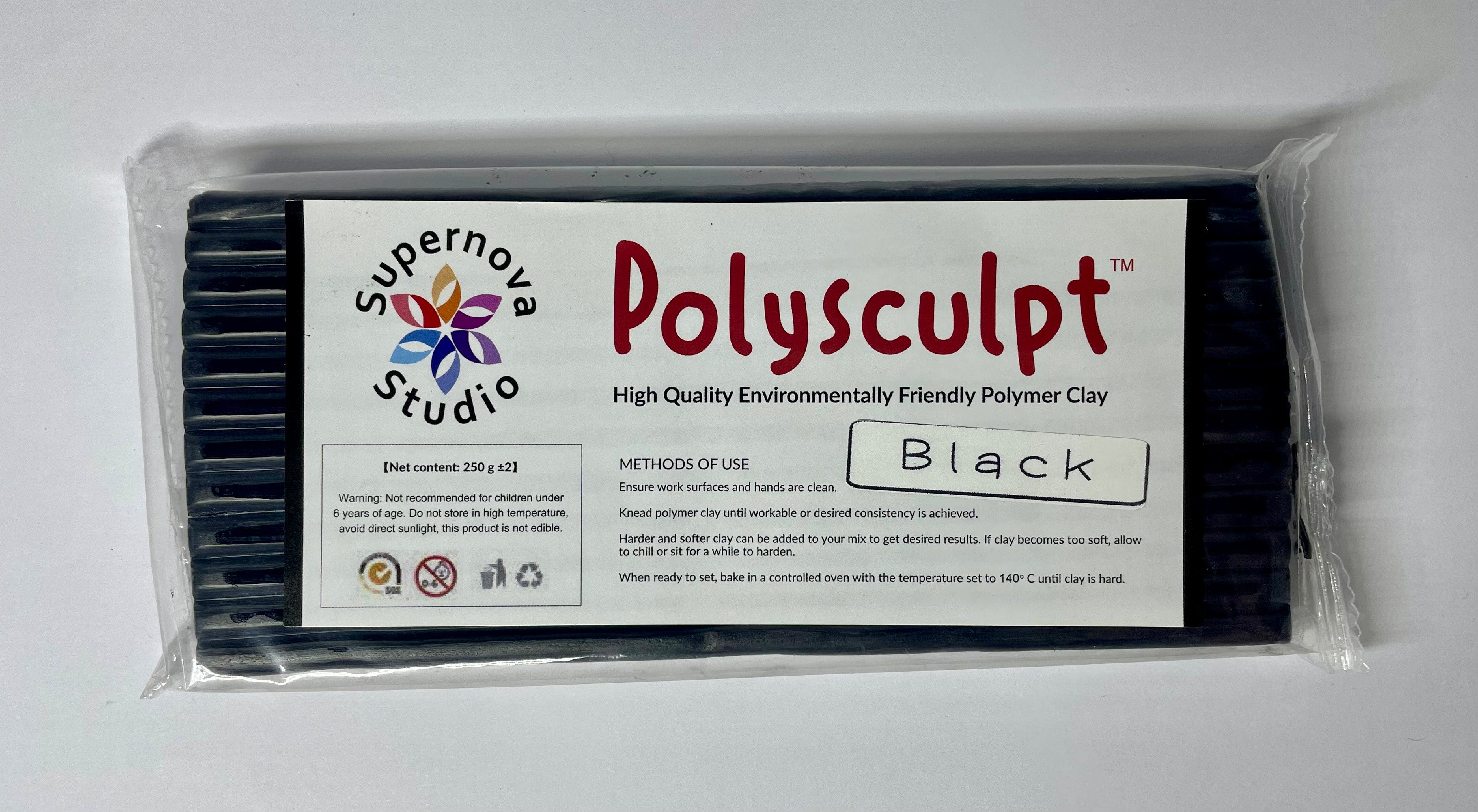 Black Polysculpt™ Polymer Clay - 250g