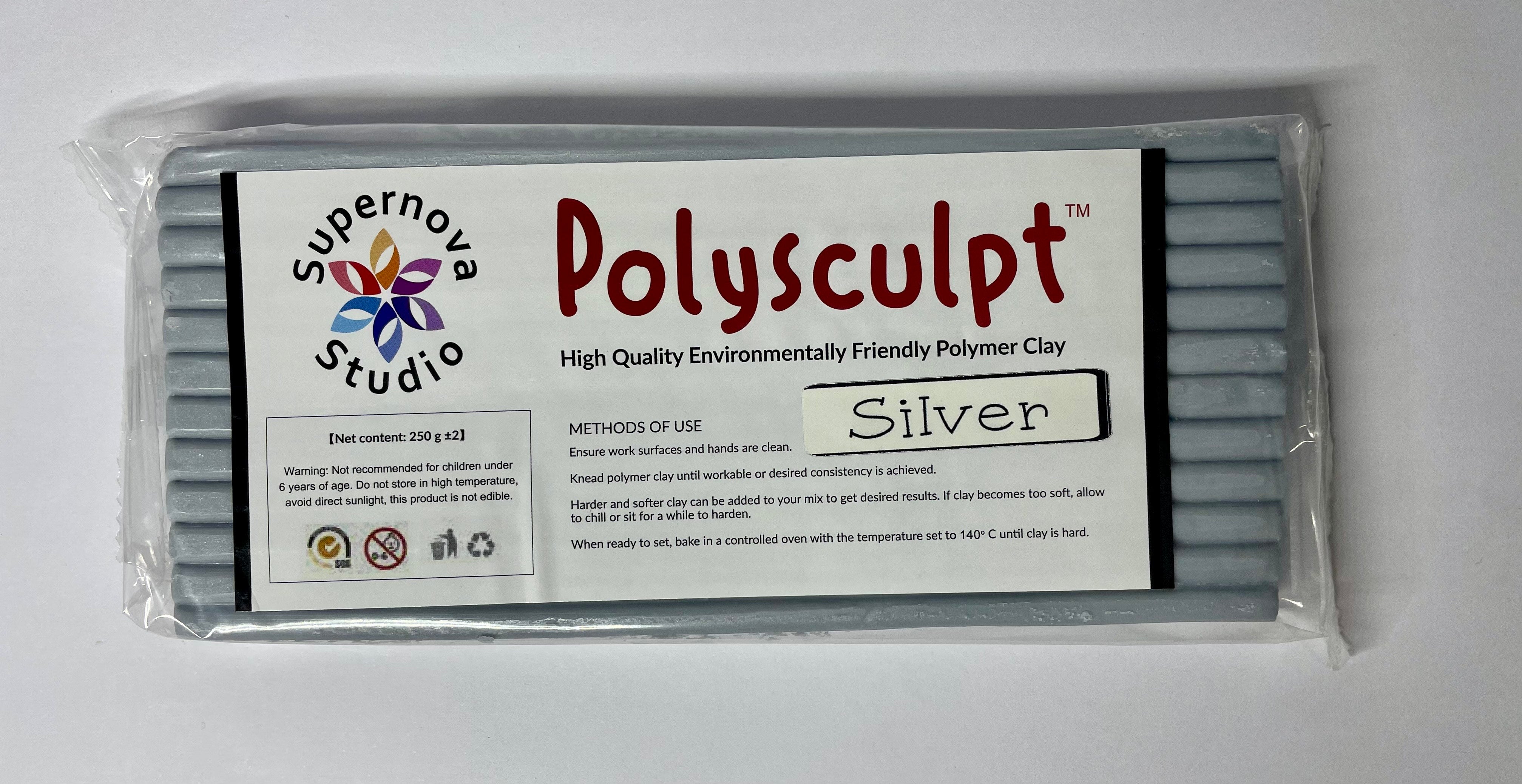 Silver Polysculpt™ Polymer Clay - 250g