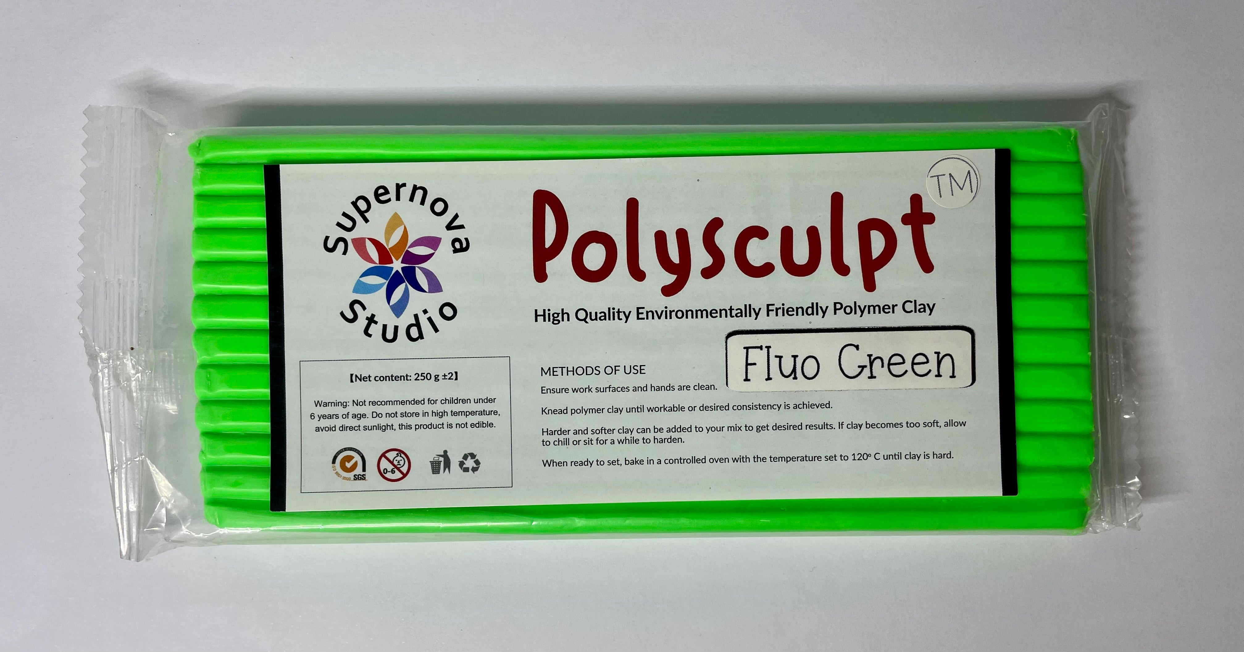 Fluo Green Polysculpt ™ Polymer Clay - 250g