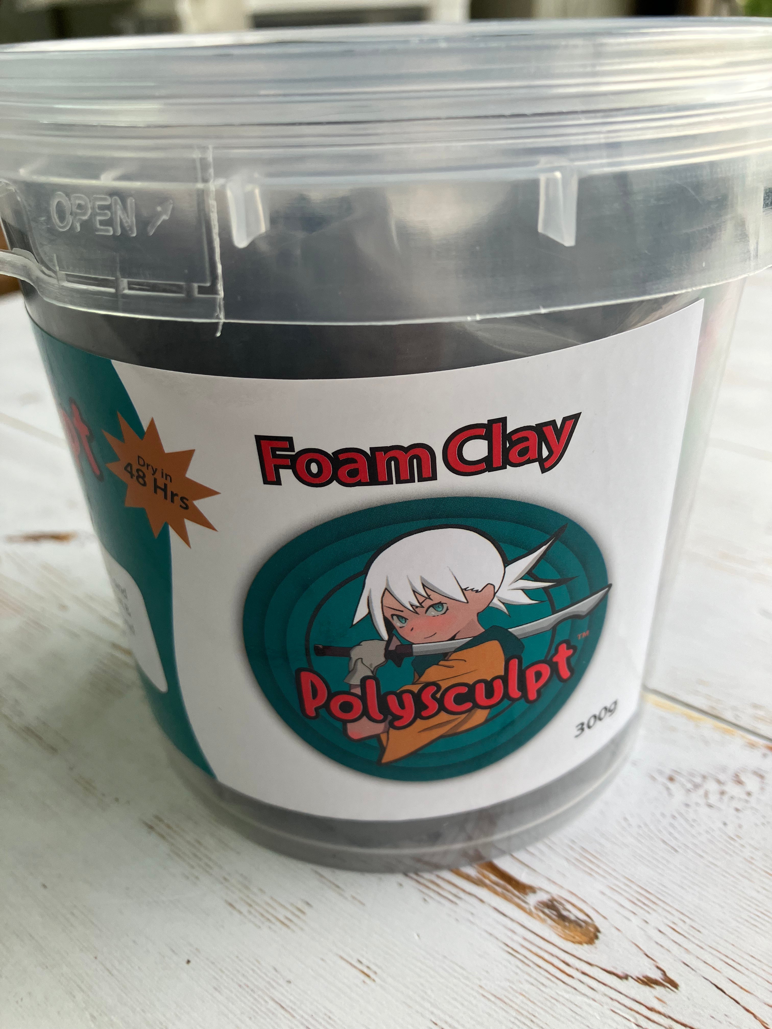 Black Polysculpt™ Ultra Lightweight Foam Clay - 300g