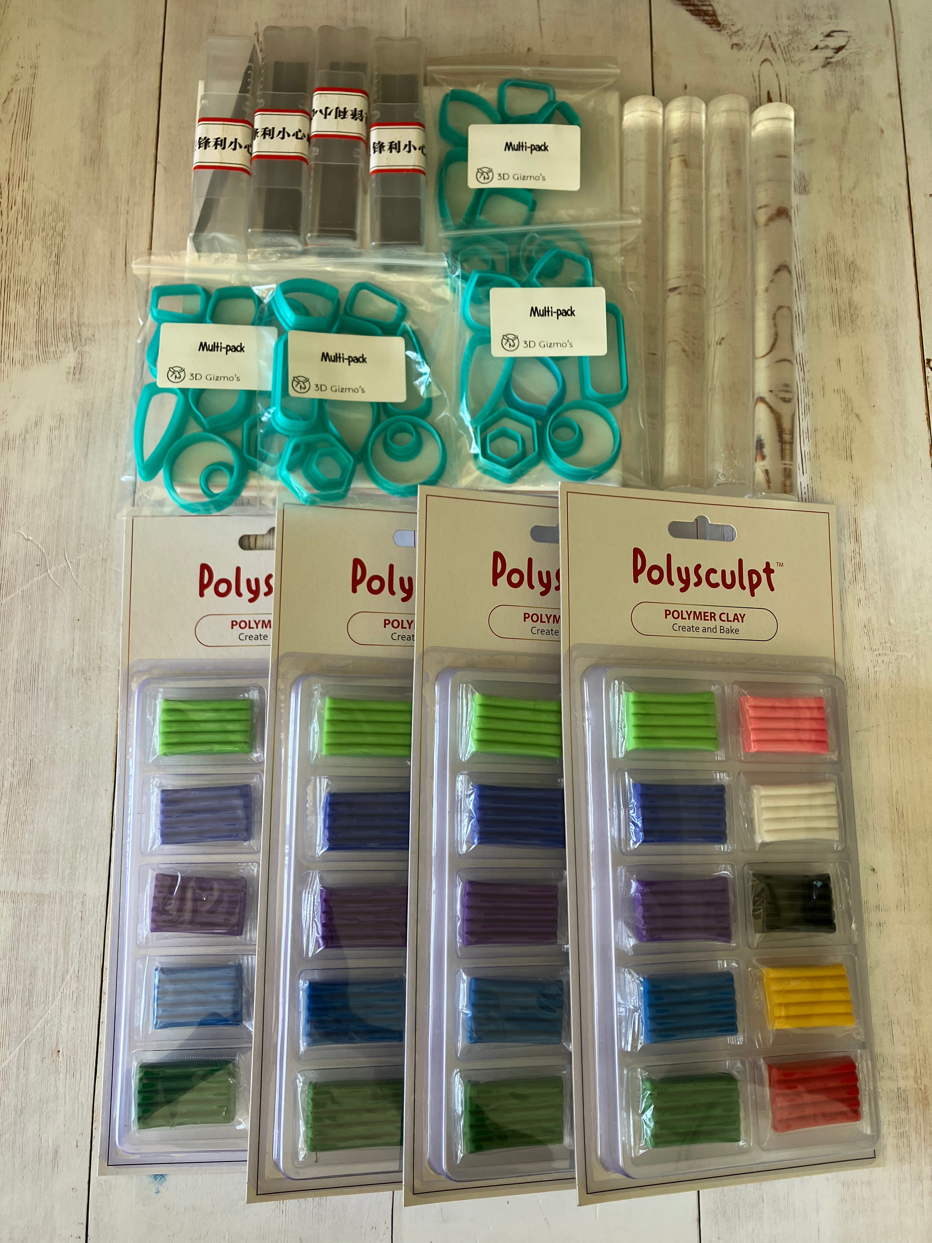 4 x Polysculpt Polymer Clay Class Pack (4 of each)