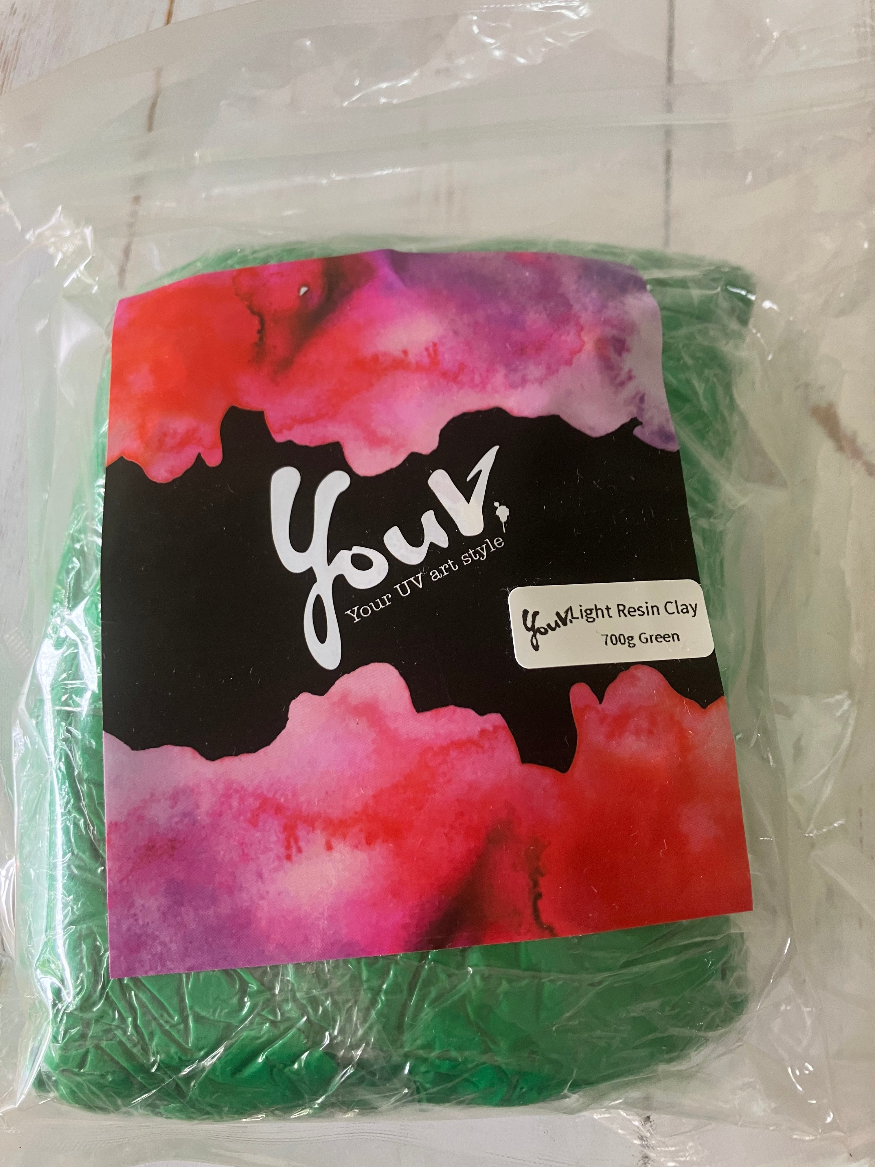 Green - Light Resin Air Dry Clay - 700 g