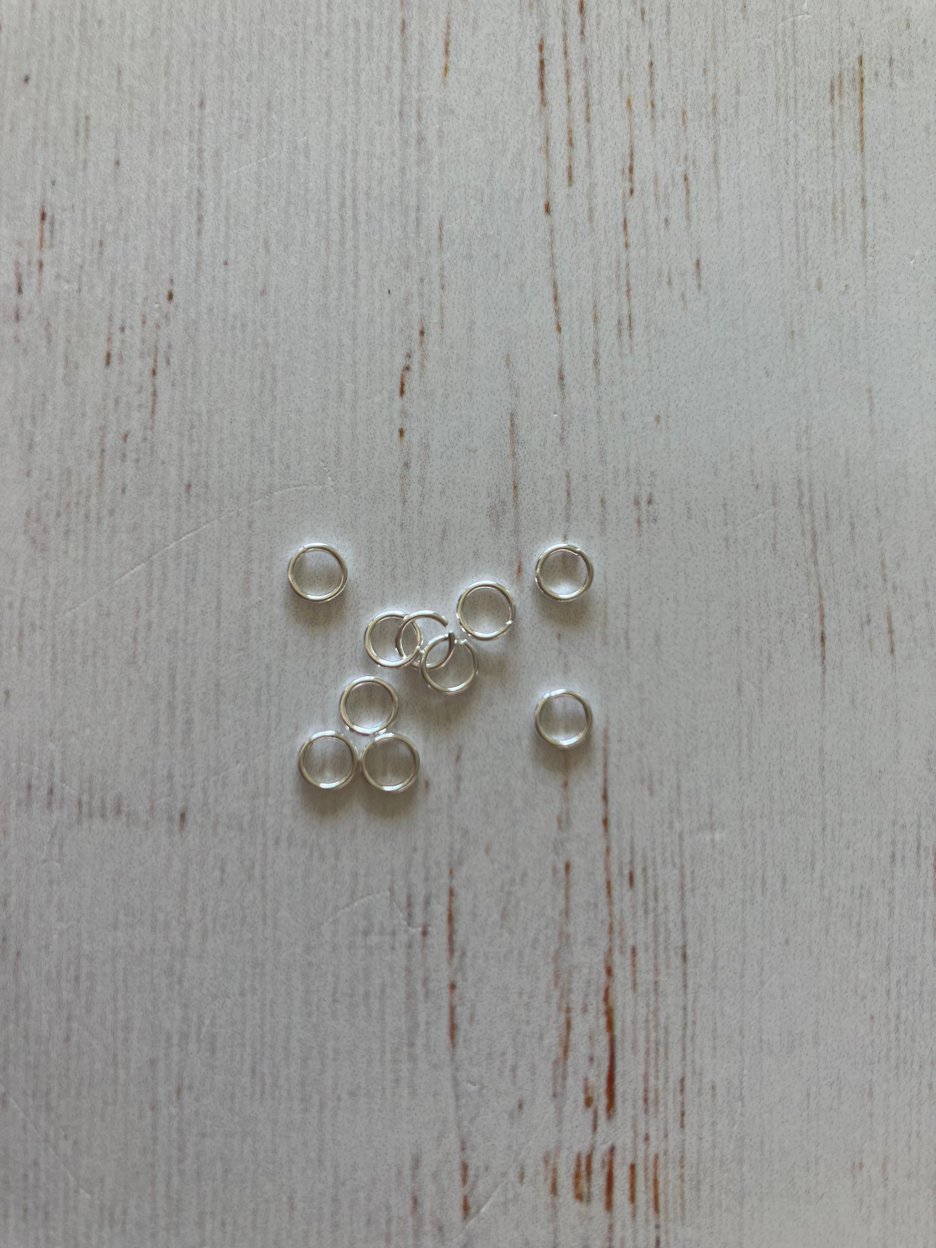 304 Stainless Steel Jump Rings, Open Jump Rings, Silver (5 PAIRS)