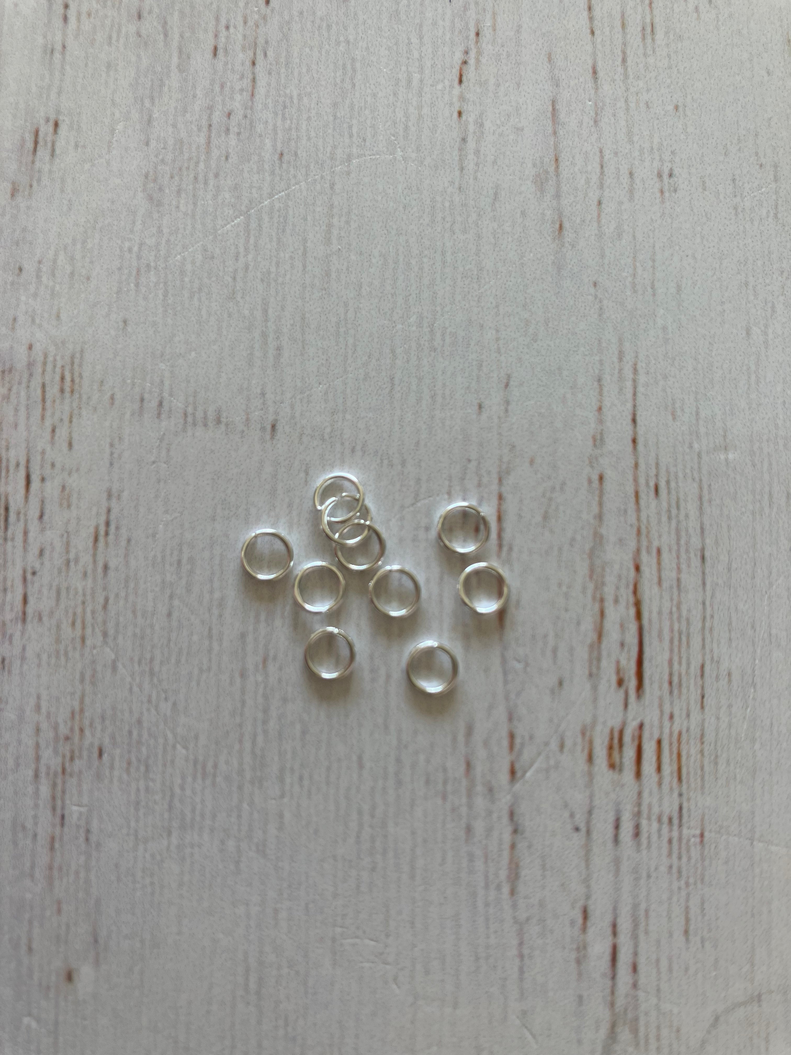 304 Stainless Steel Jump Rings, Open Jump Rings, Silver (5 PAIRS)