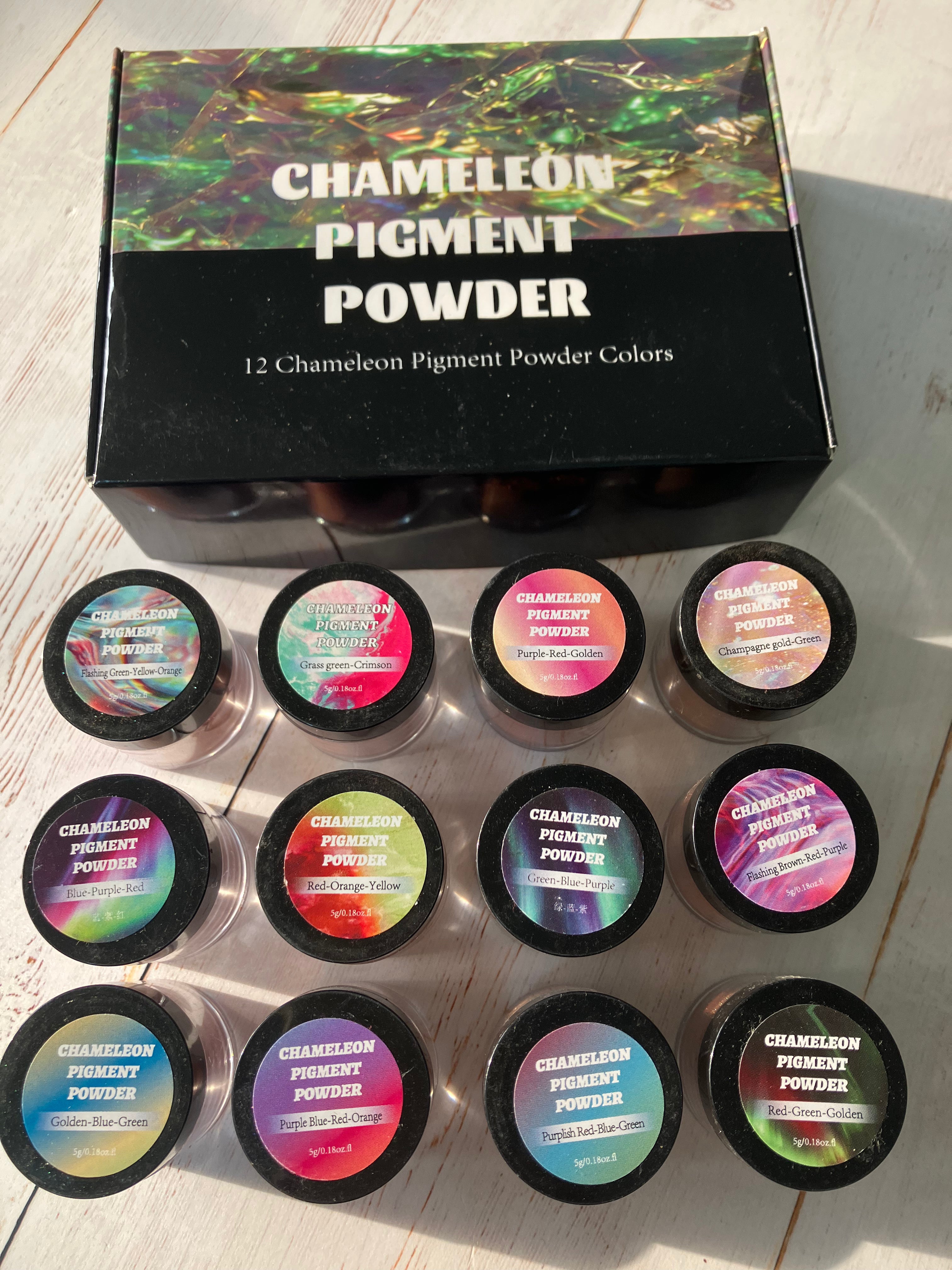 Chameleon Pigment Powders (12 in set) 5 Grams each