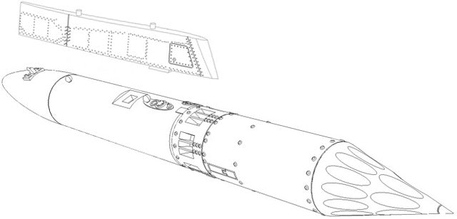 AD48005E - Matra JL-100 Rocket Pod Fuel Tank and CRP18 Pylon (Set of 2) 1/48