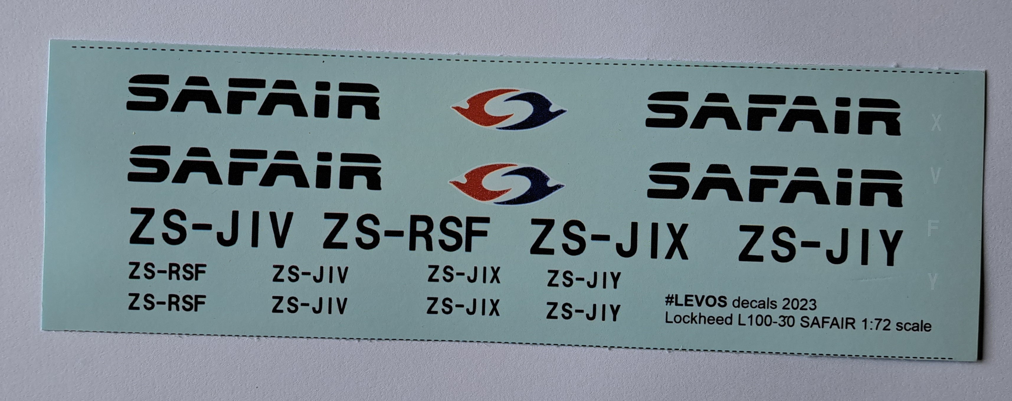 1/72 SAFAIR Lockhead L100 - 30 - Scale Decals