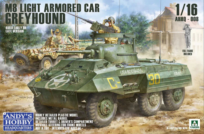 Andy's Hobby Headquarters AHHQ-008 - 1/16 US M8 Greyhound