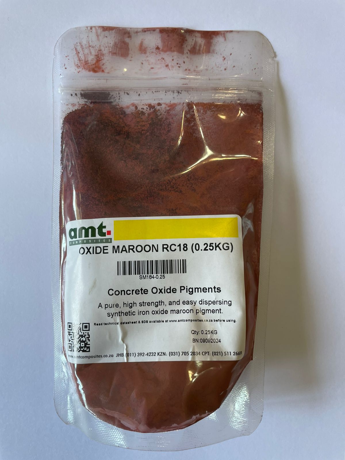Maroon Oxide Colour for Concrete RC18 – 0.25kg