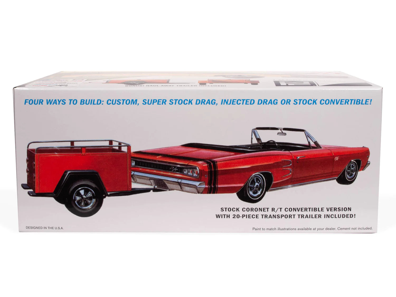 MPC978 - 1:25 1968 Dodge Coronet Convertible w/Trailer