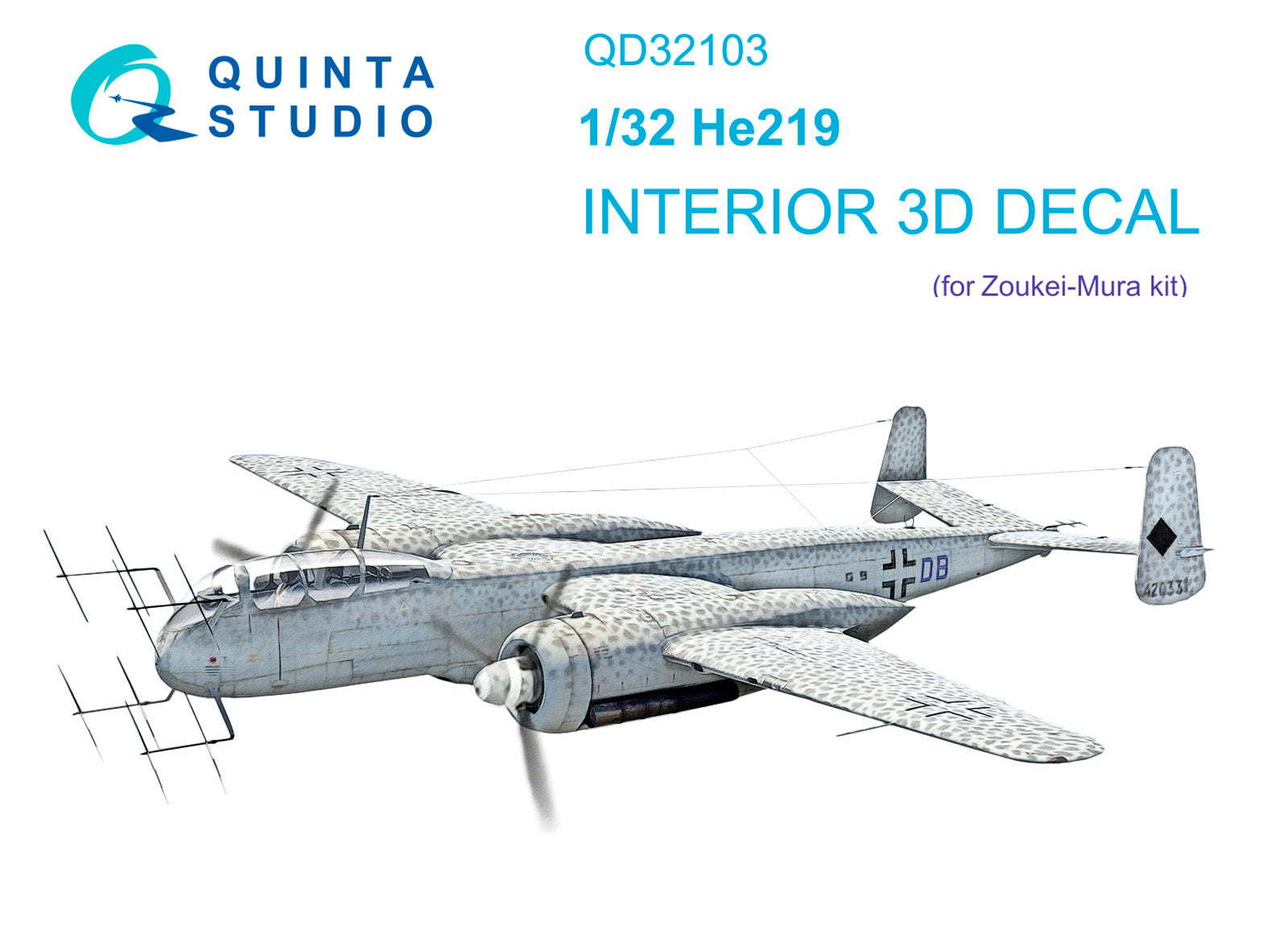 Quinta Studio - 1/32 He 219 QD32103 for ZM SWS kit