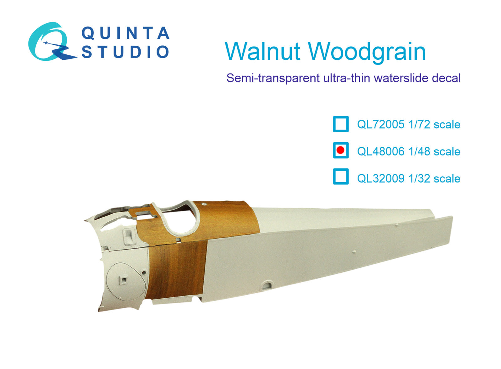 Quinta Studio - 1/48 Walnut Woodgrain QL48006 for all Kits