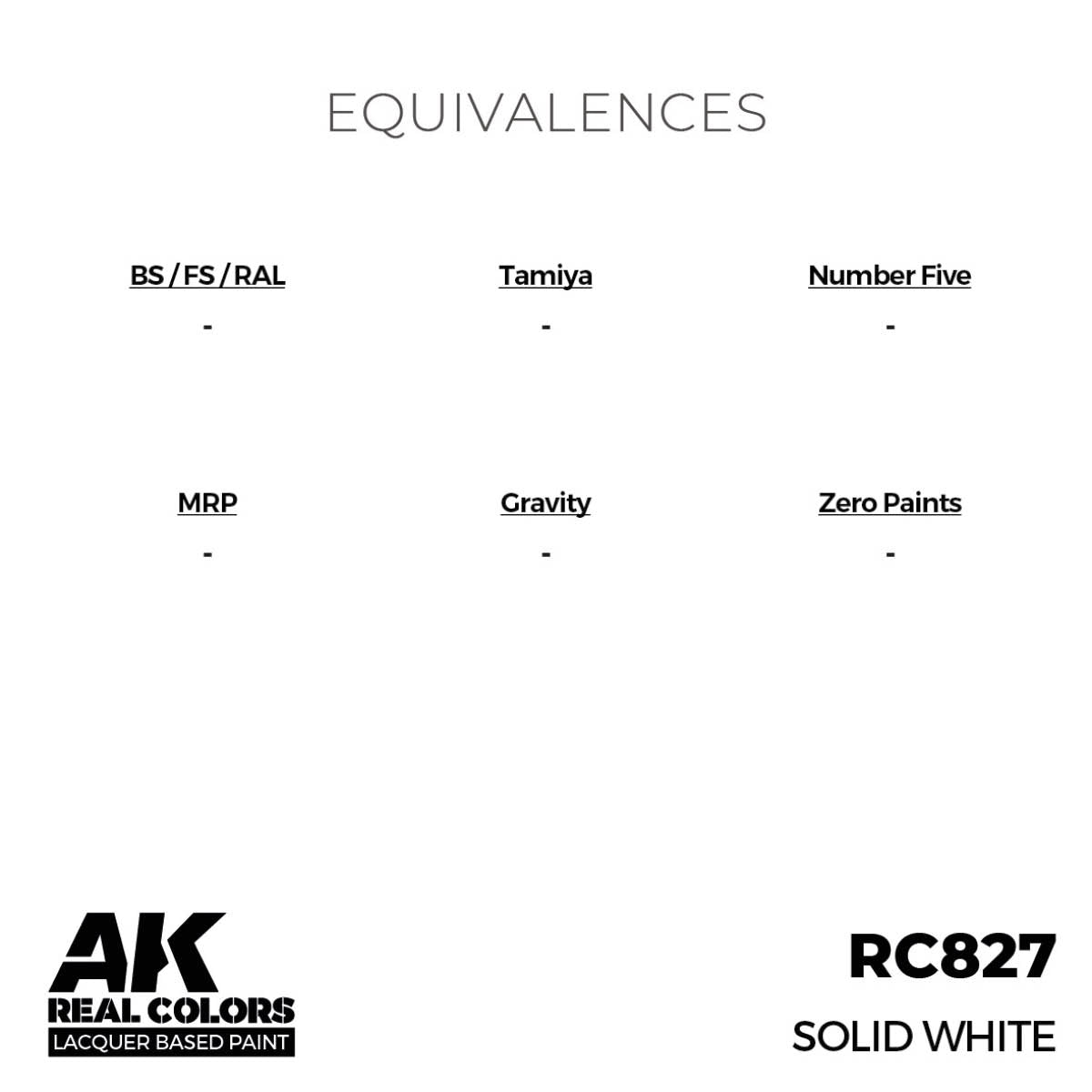 RC827 - SOLID WHITE - 17ML