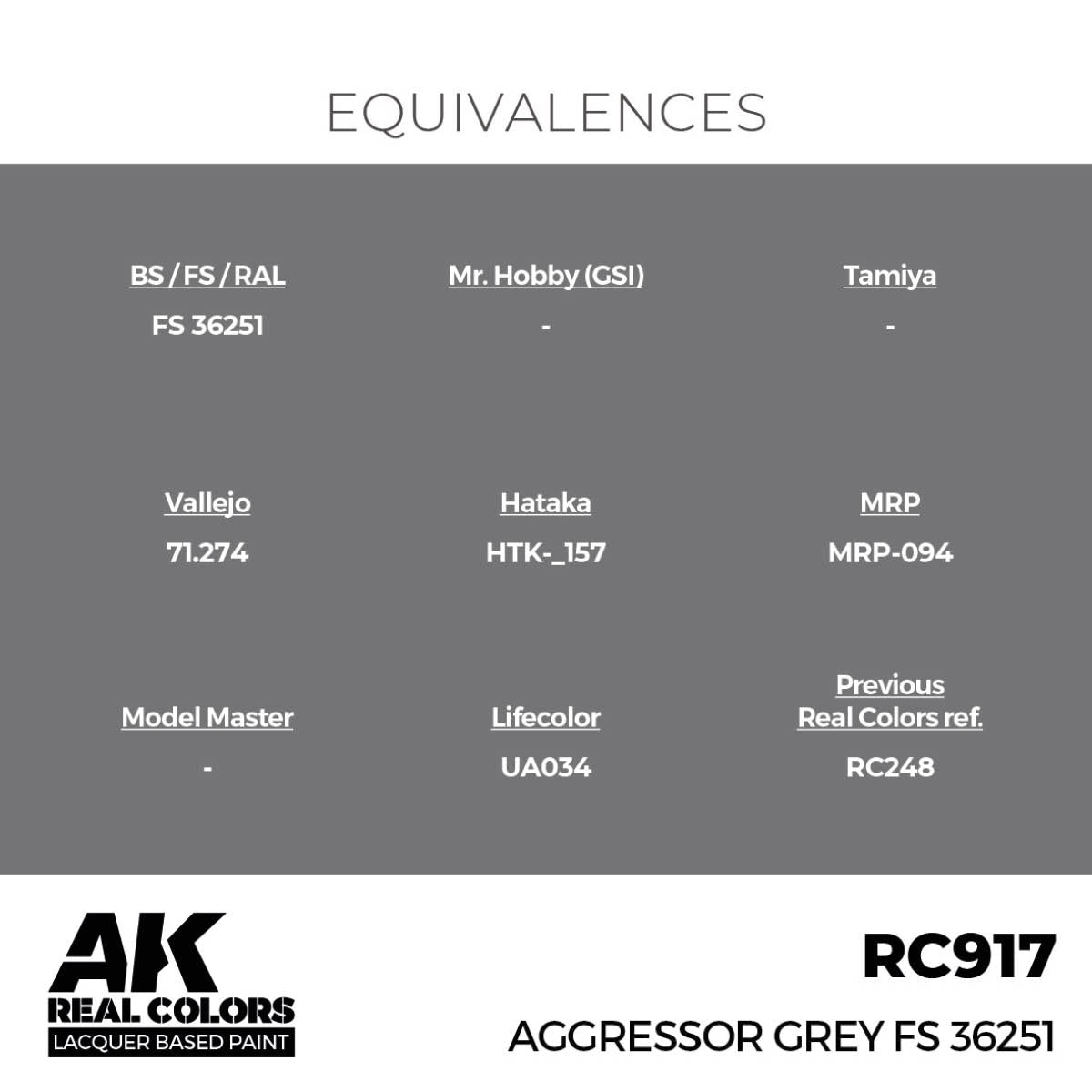RC917 - AGGRESSOR GREY FS 36251 - 17ML