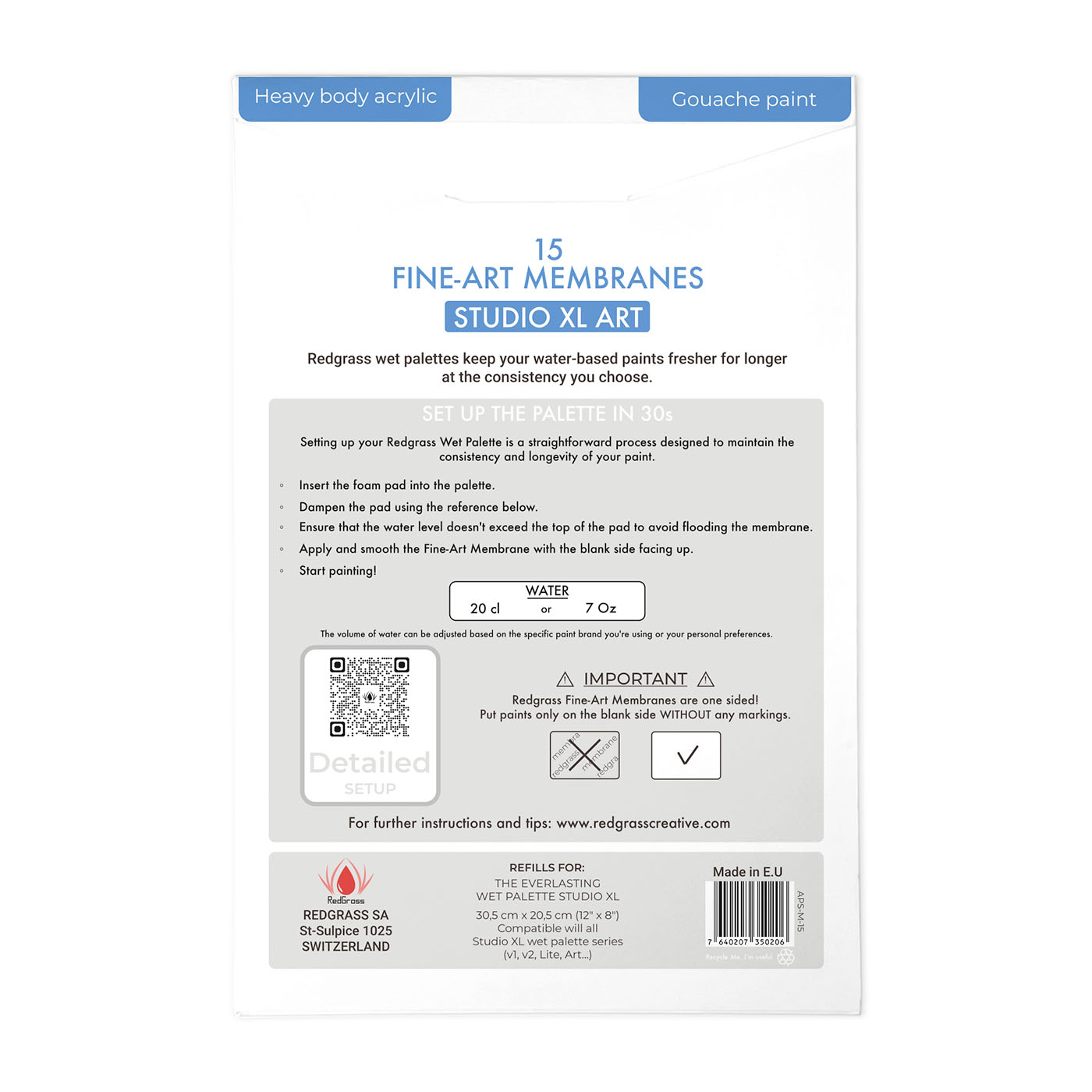 15x Studio XL ART Palette Membranes
