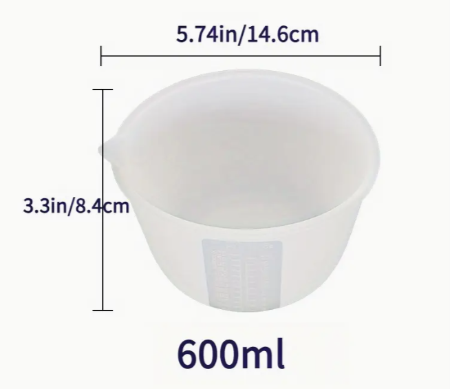 1pc - Silicone Mixing Measuring Bowl - 600ml
