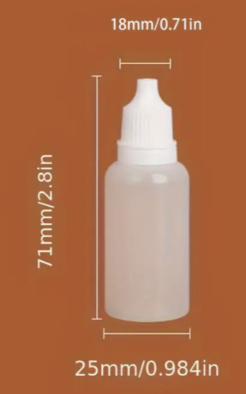 B039 - Empty Plastic Bottles x 6 in a pack - 20 ml