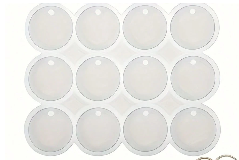 C087 - 1pc - 12 holes round silicone Mould - 15cm x12cm