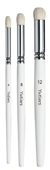 3pc Dry Brush Set - Sizes 4,8,12