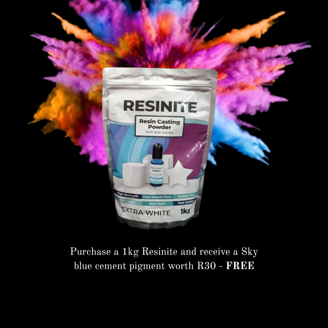 CRAZY SPECIAL!! 1KG Resinite and receive a FREE Sky blue Liquid pigment!
