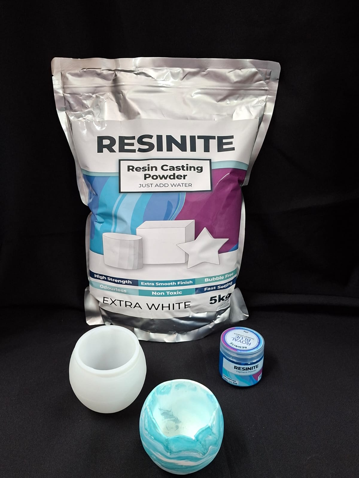 CRAZY SPECIAL!! 5KG Resinite and receive a FREE Royal blue Pigment and C038 - egg mould.