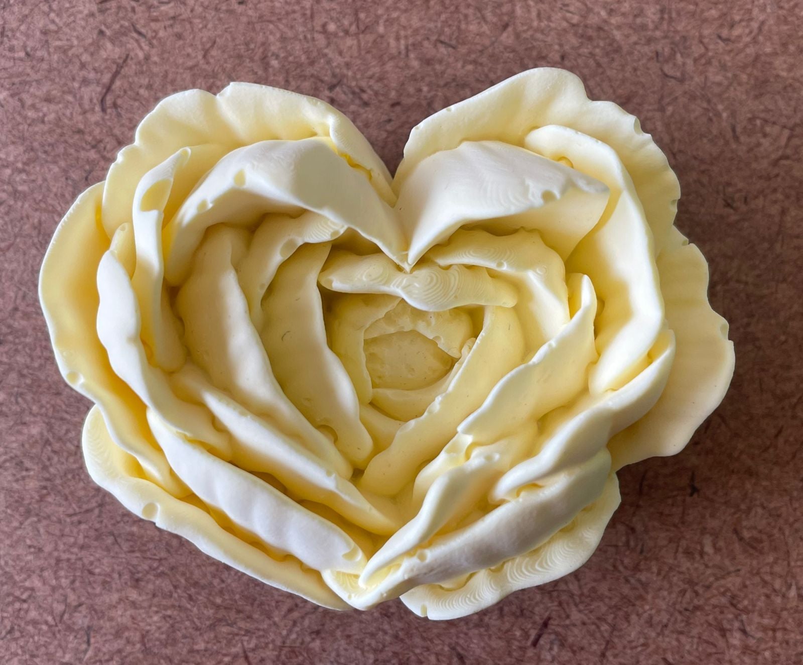 C089 - Peony Heart Rose Silicone Mould - 7.5cm x 6cm