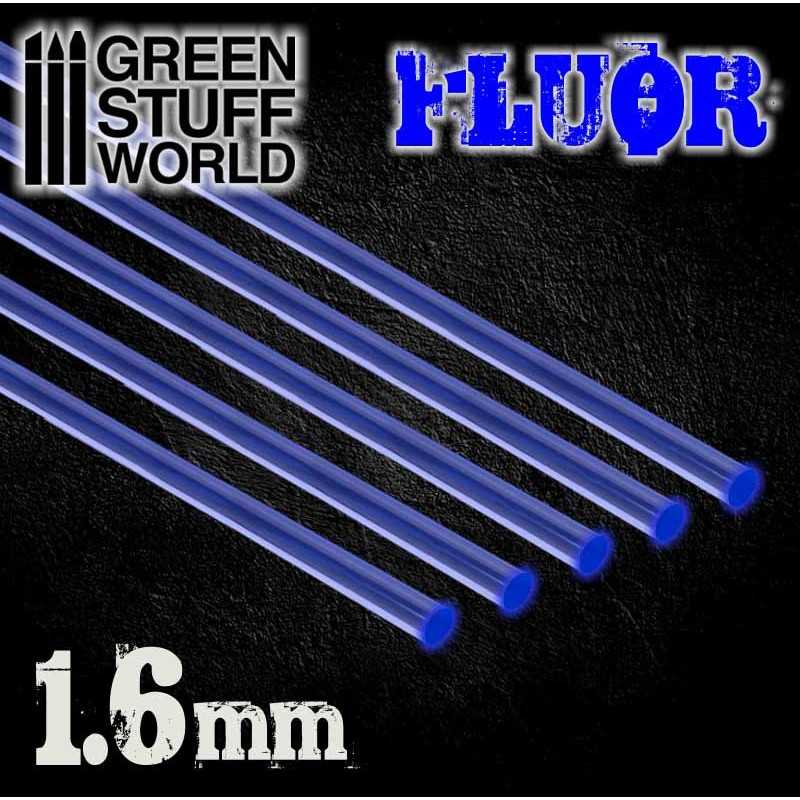 9249 - Fluor Blue Acrylic Profile 1.6mm (Pack x5)