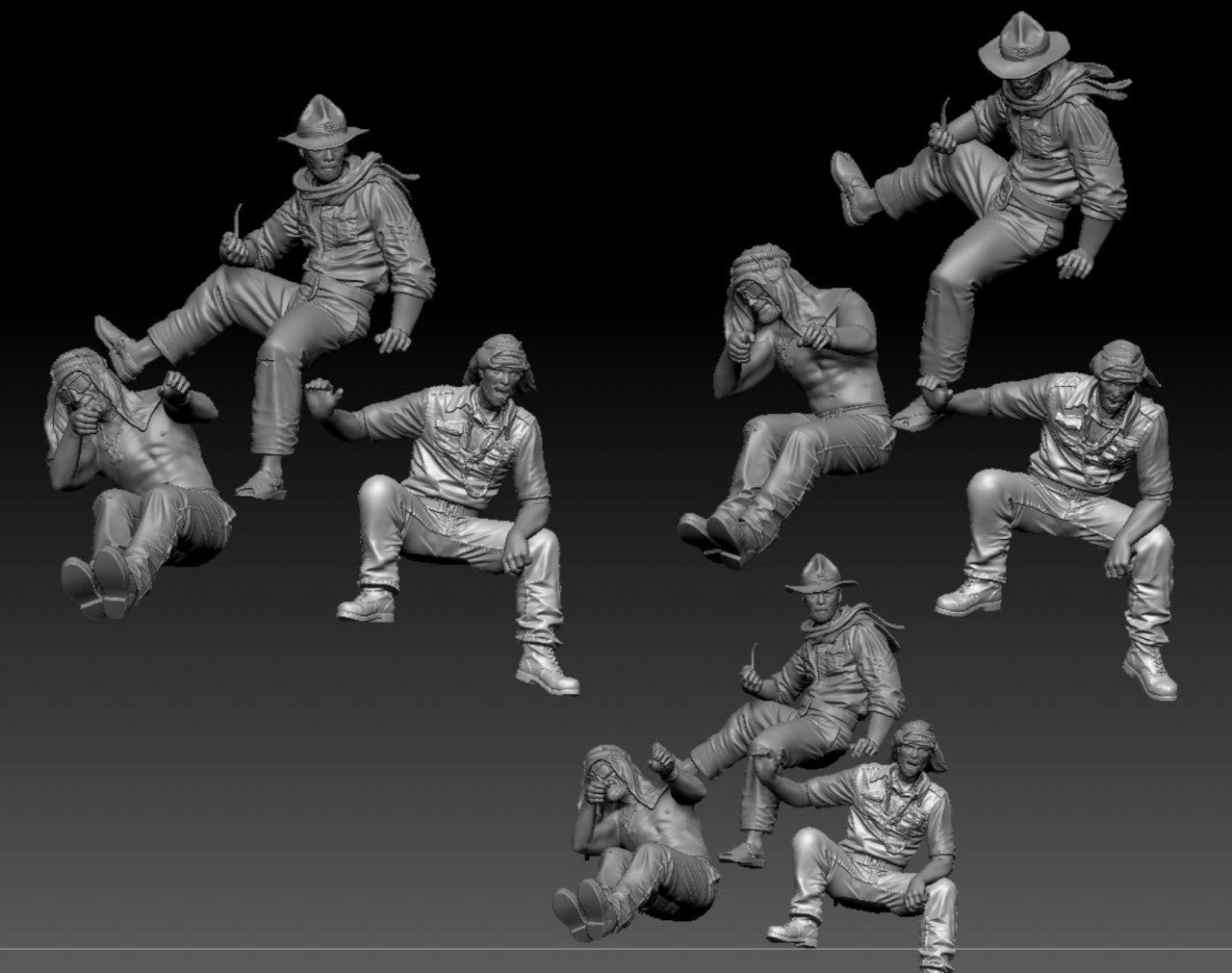 TMF35003- Thunder Models - 1/35 - LRDG Crew Figure Set 2
