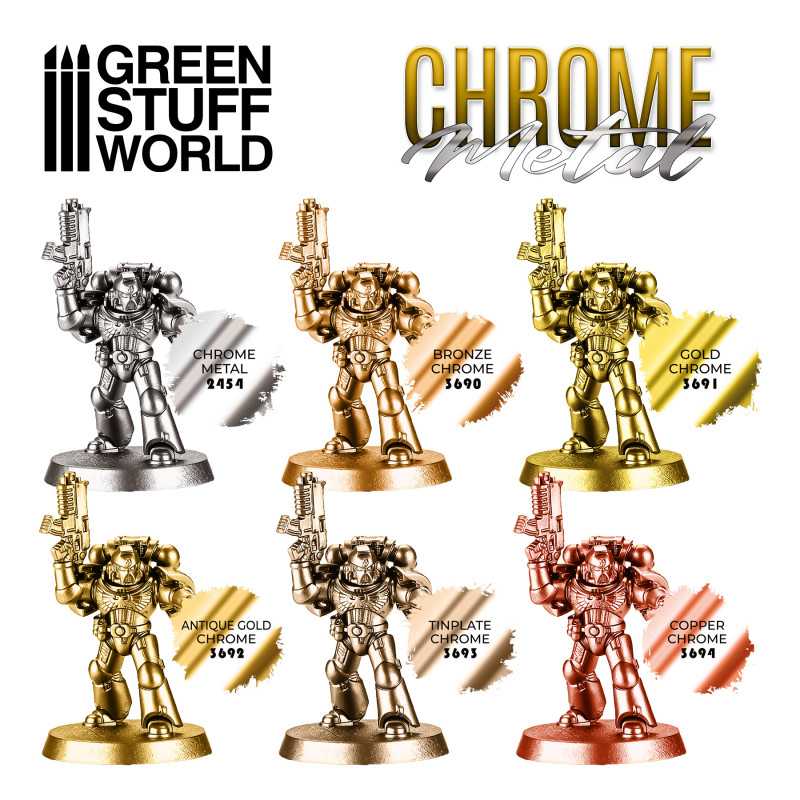 3690 - Chrome Metal Paint - BRONZE COLOR 17ml