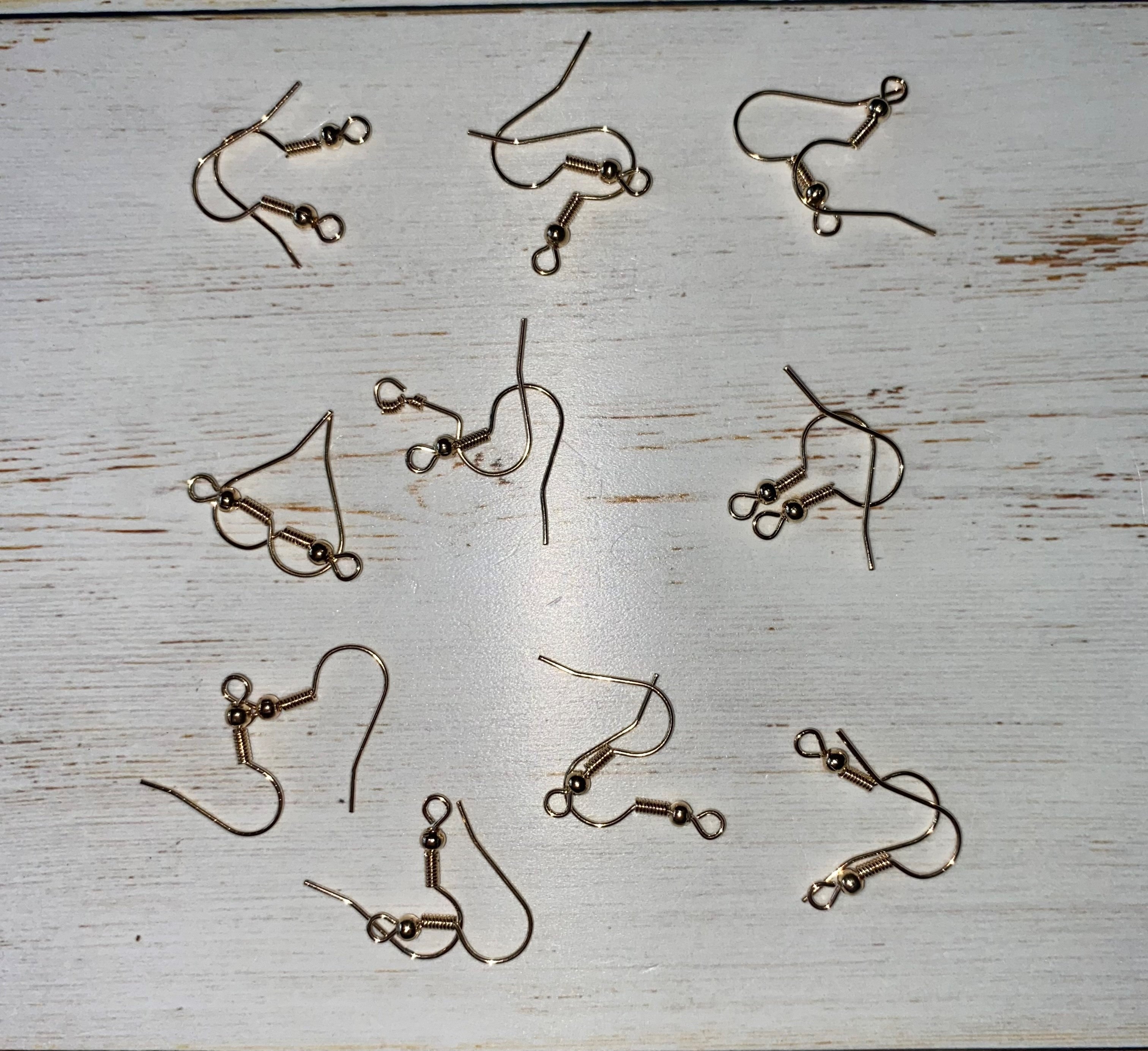 A121 - Golden (KC Gold) Earring Hooks (10 Pairs)