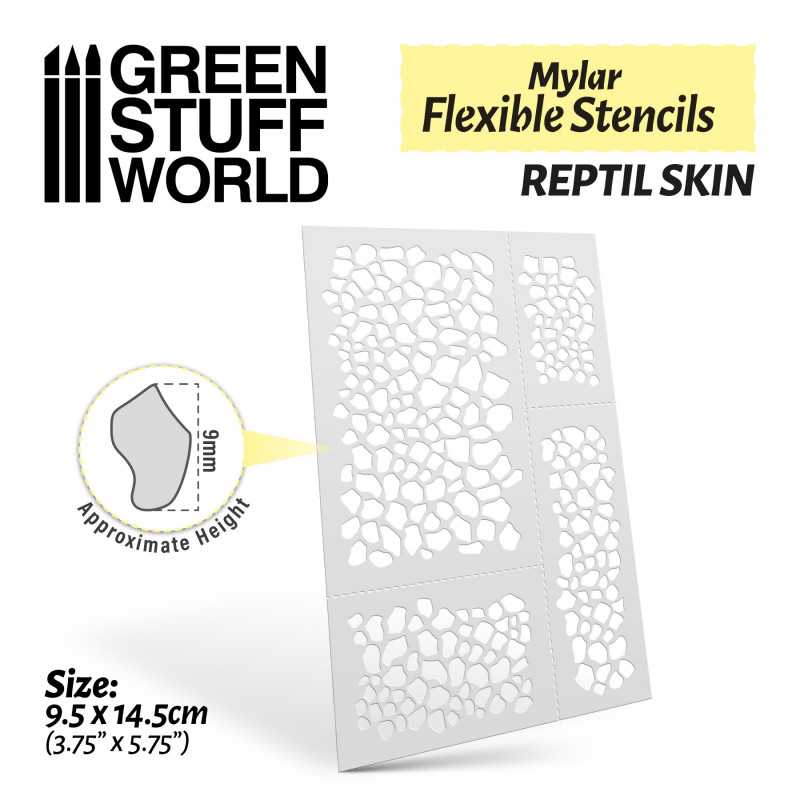 3676 - Mylar Flexible Stencil - Reptil Skin