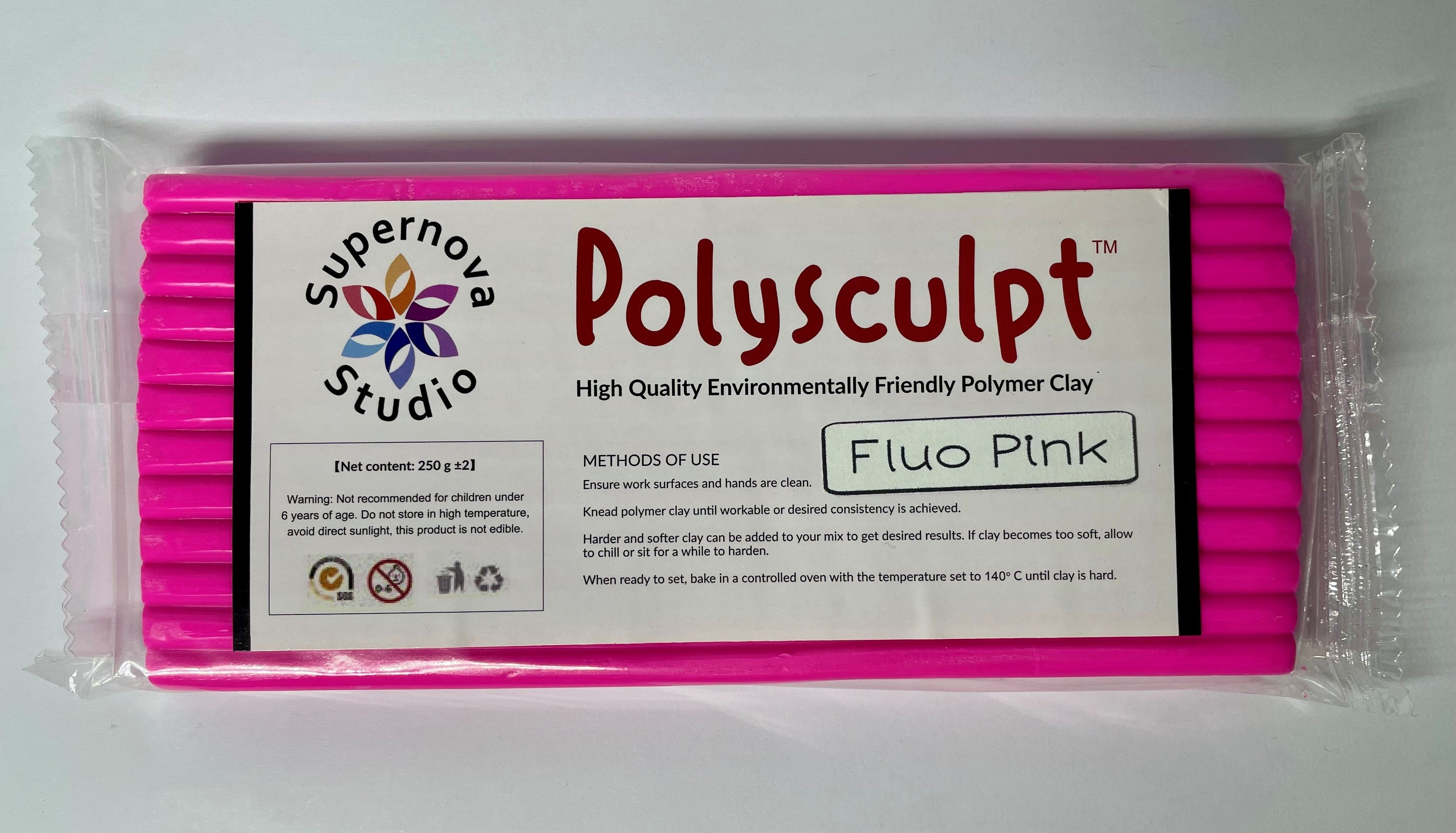 Fluo Pink Polysculpt ™ Polymer Clay - 250g