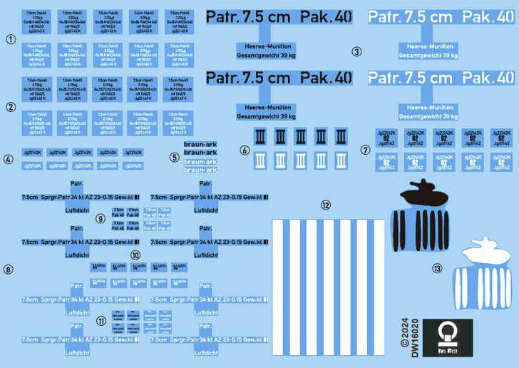 DW16020 - 1/16 - German 7,5cm PaK40 (mid/late) 2 in 1 - no figures included