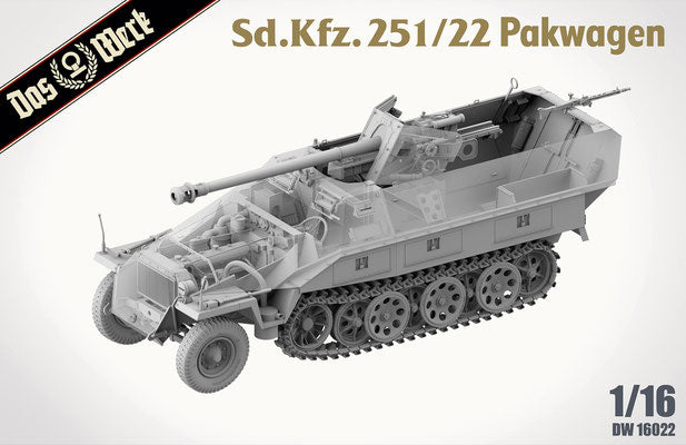 DW16022 - 1/16 - Sd.Kfz. 251/22 Ausf. D "Pakwagen" - No Figures Included