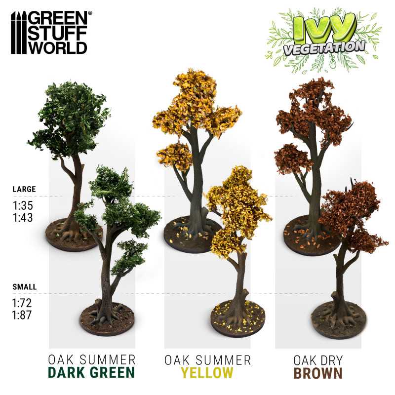 4634 - IVY Foliage Sheets - Oak Autumn 1:35/1:43 Yellow Oak - Large
