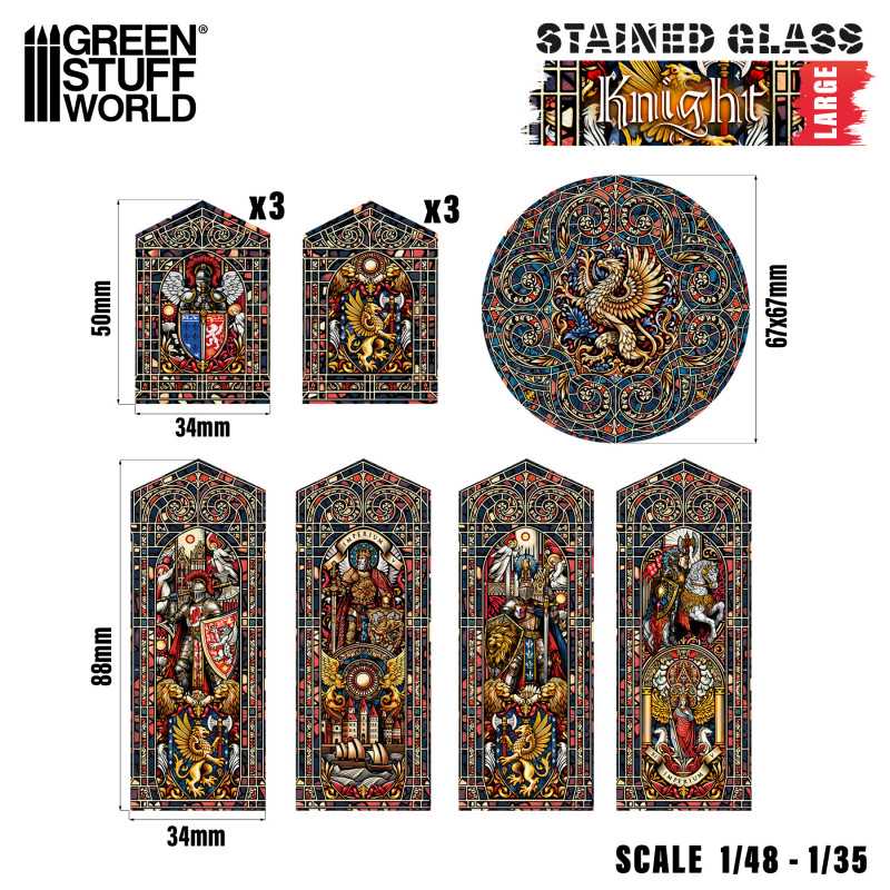 5127 - Knight Stained Glass - Large