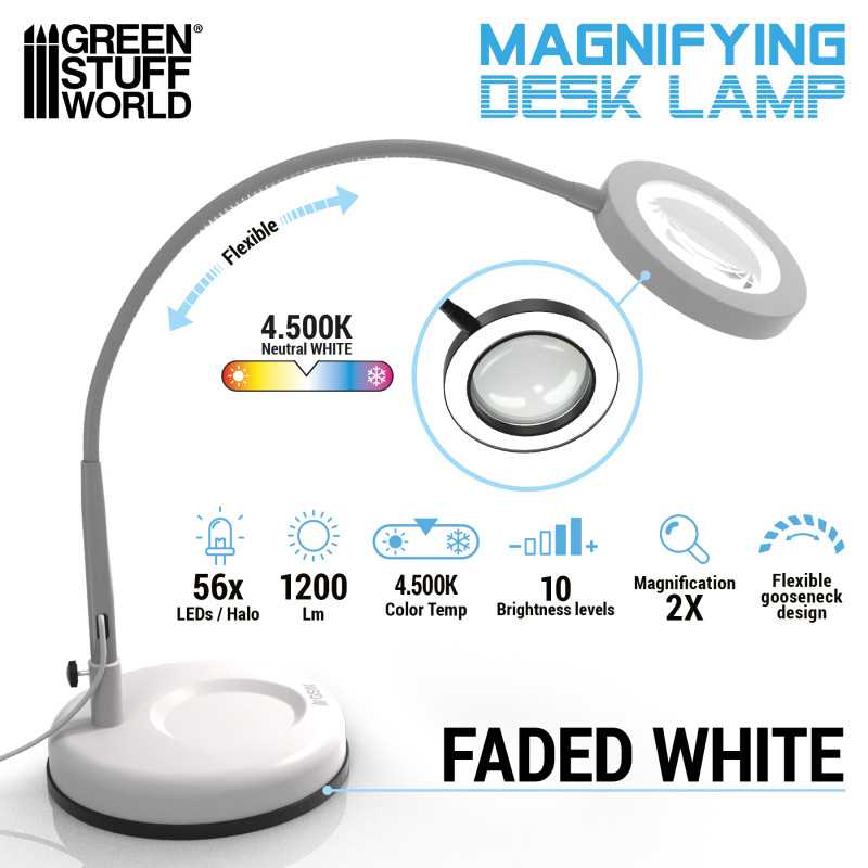 5595 - Magnifying desk lamp - Faded White