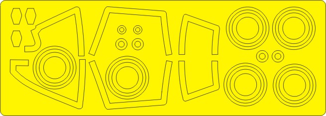 New Ware 0396 - Masking set for Kinetic Model Kits 1/48 Su-33 and J-15 Flying Shark BASIC