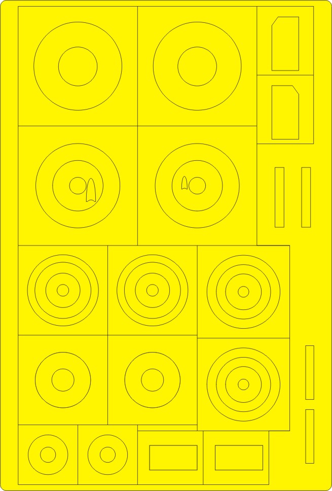 New Ware 0617 - Masking set for Tamiya 1/48 Supermarine Spitfire Mk.I NATIONAL INSIGNIA