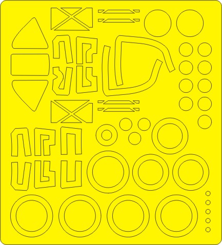 New Ware 0660 - Masking set for Tamiya 1/48 Lockheed P-38 F/G lightning BASIC