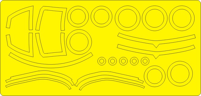 New Ware 0734 - Masking set for Hasegawa/Eduard 1/48 J35F/J(O,S) Draken BASIC