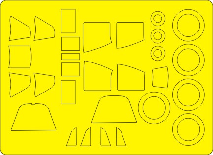 New Ware 0784 - Masking set for Zvezda 1/48 IL-2 Shturmovik BASIZ