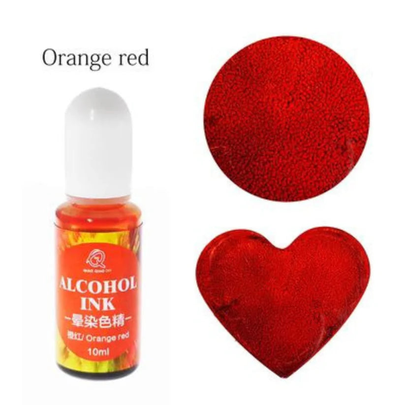 Orange Red - Low viscosity - Alcohol ink - 10ml