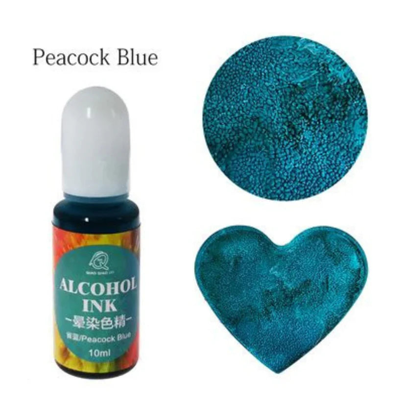 Peacock Blue - Low viscosity - Alcohol ink - 10ml