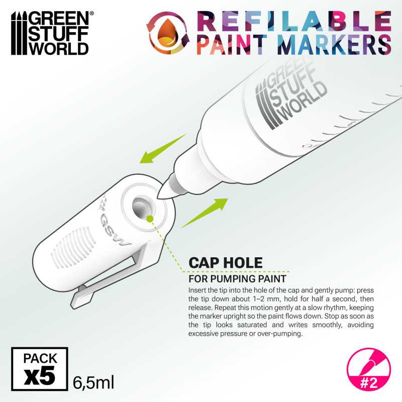 14194 - Refillable paint pen 2 (5 pens in pack)