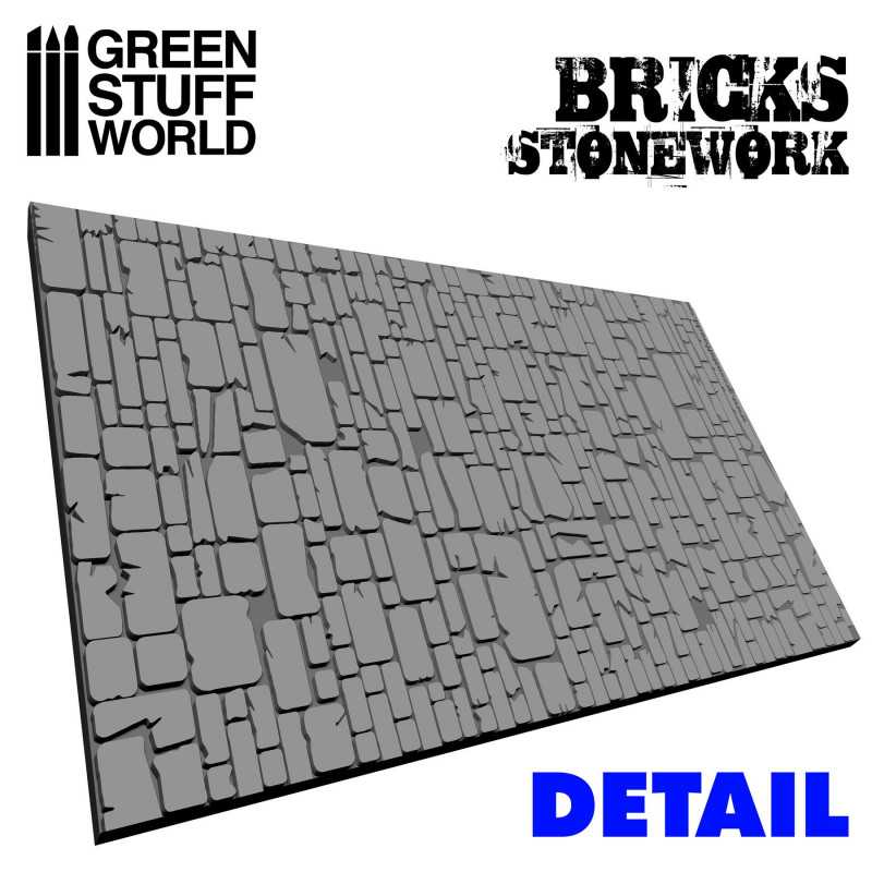 1162- Bricks Rolling Pin