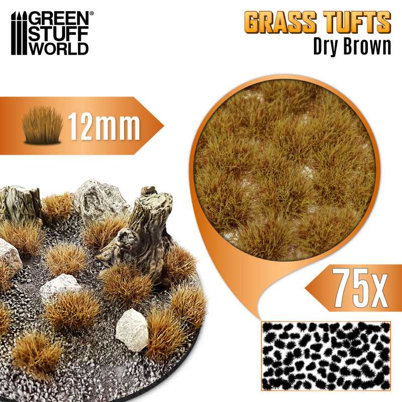 10672 - GSW Grass Tufts XXL - 6 mm - Dry Brown