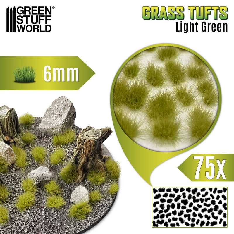 10674 - Grass TUFTS 6mm - LIGHT GREEN