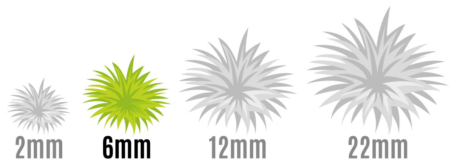 1245 GSW - Grass Tufts 6 mm - Realistic Green