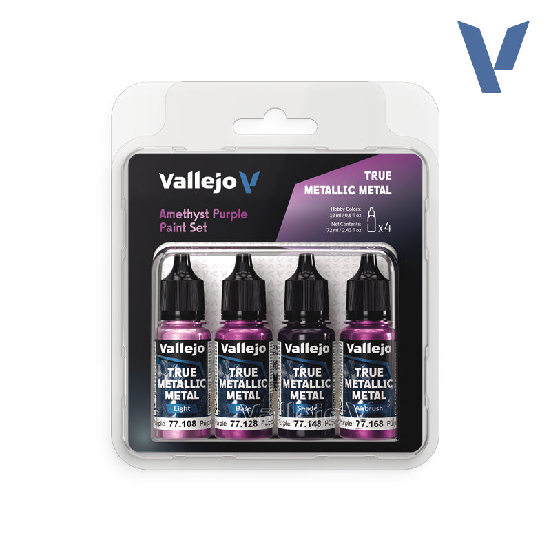77.255 - Amethyst Purple Paint Set - Vallejo True Metallic Metal